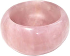 Meditation Home Natural Crystal Bowl Rose Quartz Crystal Bowl for Home Decor Meditation Gift (Size : 1pcs)