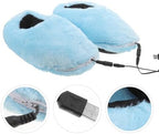 1pair USB Electric Heated Slippers for Foot Warmer Cozy Indoor Heating Shoes Reusable Foot Protector for Fast Heating Comfortable Washable