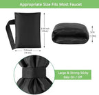 BoArt Outdoor Faucet Cover Socks for Winter Freeze Protection, 7.09" W x 9.06" H, Hose Bib Covers for Wall Taps Outside, Waterproof & Frost Free Insulated Spigot Cover, 2 Pcs Faucet Socks Black