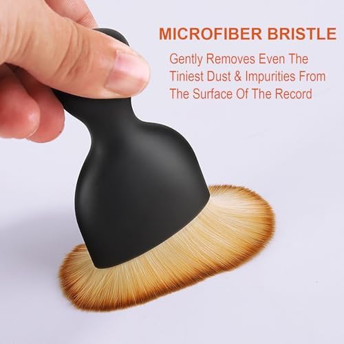 Vinyl Record Brush, Anti-Static Soft LP Record Cleaner, Vinyl Dust Remover Brush with Ultra-Fine Fiber Bristles, Safe for Vinyl LP CD Album Care, Car Interior, Keyboard, Nail Art Dust Brush