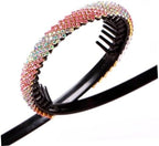 Gatuida Rhinestone Headband Fashion Hair Hoop Festival Hair Gems Rhinestone Headpiece for Women Random Style