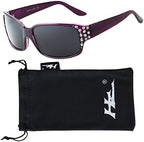Polarized Sunglasses for Women - Premium Fashion Sunglasses - HZ Series Diamante Womens Designer Sunglasses
