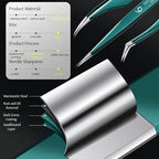 Lash Tweezers for Eyelash Extensions 3PCS High-precision False Eyelash Tweezers Kit for Eyelash Cluster Straight and Curved Stainless Steel Lash Applicator Tools