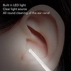 Electric Ear Suction Device, Portable Automatic Electric Vacuum Ear Pick Ear Cleaner Earwax Remover with LED Light for Earwax Removal, Soft Prevent Ear Pick Clean Tools Set (Black)