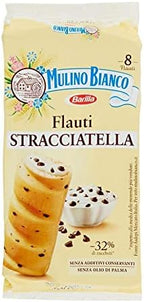 Mulino Bianco Merendine Flauti alla Stracciatella, Snack Dolce per la Merenda - 280 g