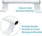 Bonsicoky 2 Pack Sliding Door Handle - 8 Inch Aluminum Alloy Sliding Glass Door Handles Pull Fits 6-5/8 in Mounting Holes for Patio Glass Door Barn Door - White