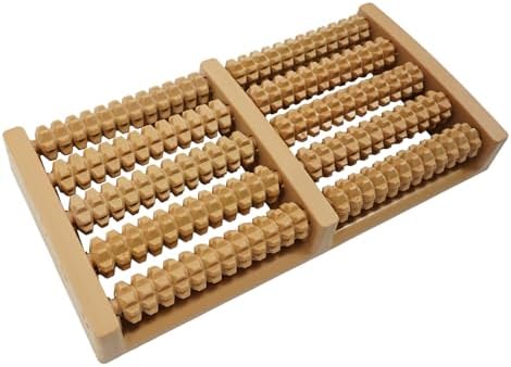 Wooden Foot Basin, 15.75 Inch Home Spa Deep Soaking Barrel Portable Wood Foots Basin Set Traditional Natural Solid Wood Foot Soak Tub with Lid for Home Spa Bath Center (with Massage Beads Plate)