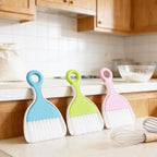 1 Pcs Mini Broom and Dustpan Set for Table, Dust Pan and Brush Set Tiny Cleaning Table Sweep for Car Desk Keyboard (Blue)