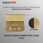 BaBylissPRO Replacement Blades, Standard and Fine-Tooth T-Blades for Outlining Hair Trimmers (FX787, FX799) and LoPROFX Trimmers (FX726, FX729)