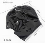 Latex Hood Rubber HeadMask,Latex Head Cover,Back Zipper for Unisex Cosplay Club Wear,Two sizes to choose