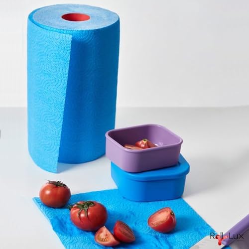 Paper Towel Jumbo Roll 2 Ply 120 Highly Absorbent Sheets Set of 3, 6 or 8 (8 Rolls, Blue)
