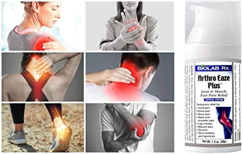 Arthro Eaze Plus - Arthritis Pain Relief Cream for Hand, Knee, Foot, Back, Neck and Wrist Joints Pain– Fast-Acting, Non-Greasy- for Arthritis, Tendinitis (1, 1.3 oz 40g)