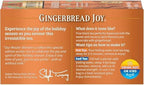 Twinings Gingerbread Joy Holiday Tea, Black Tea Naturally Flavored with Cinnamon and Ginger, Tea Bags Individually Wrapped, 20 Count Ea (Pack of 2)