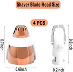 Eyebrow Hair Remover Replacement Heads with Painless Replacement Blades Compatible with Flawless Facial Eyebrow Hair Remover, Perfect for Beauty Enthusiasts Daily Use (Rose Gold, 4 Pack)