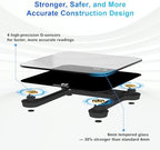 Digital Bathroom Scale for Body Weight: High-Precision 4-Sensor Accuracy, LED Display, 400lb/180kg Capacity, Safe Rounded Corners, Batteries Included