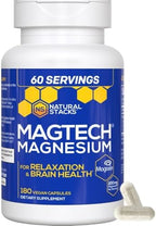Natural Stacks Magtech Magnesium Value Bundle - 3 Forms of Magnesium - Featuring Magtein L-Threonate - Supports Relaxation and Brain Health* - 270 Total Capsules