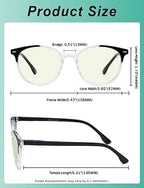 Eyekepper 4-pack Round Reading Glasses Blue Light Blocking Women +0.75