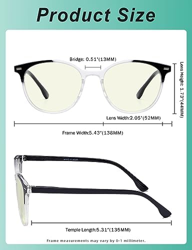 Eyekepper 4-pack Round Reading Glasses Blue Light Blocking Women +0.75