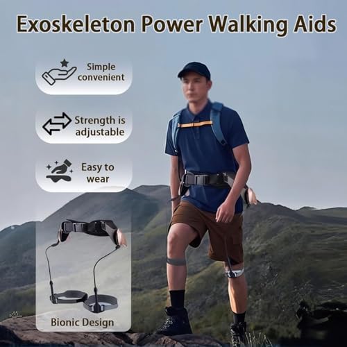 Adjustable Bionic Body Power Walking Aids,Exoskeleton Assistance for Walking,Elderly, Hiking,Climbing,Battery-Free(Right Leg)