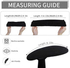 FORCHEER Office Chair Armrest Covers Stretchable Water Resistant Jacquard Elastic Band Short Computer Chair Arm Covers for Desk Chairs 8-13inch Washable 2 Pieces-Black