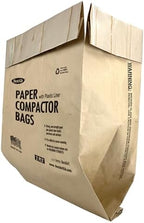 BestAir Heavy Duty Trash Compactor Bags (8-Pack) | Reinforced Bottom Seal | Wet-Strength Paper with Plastic Liner | Pre-Cuffed Flat Top for Secure Fit | 10-Gallon Capacity | 9" x 17" x 16"
