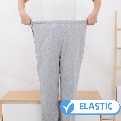 WEEOATAR Unisex Patient Pants,Bedridden Patient Clothing,Disability Clothing with Zippers,Hospital Gowns Nursing Aid
