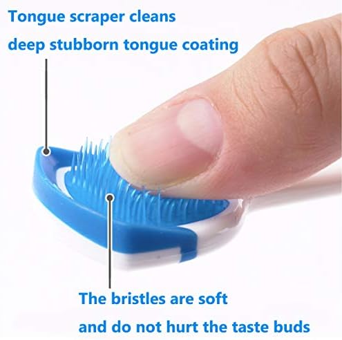 Tongue Brush, Tongue Scraper, Tongue Cleaner, Tongue Scraper Brush, Tongue Cleaner Brush, Tongue Brushes Helps Fight Bad Breath, 3 Tongue Scrapers, 3 Pack (Blue & Orange & Red)