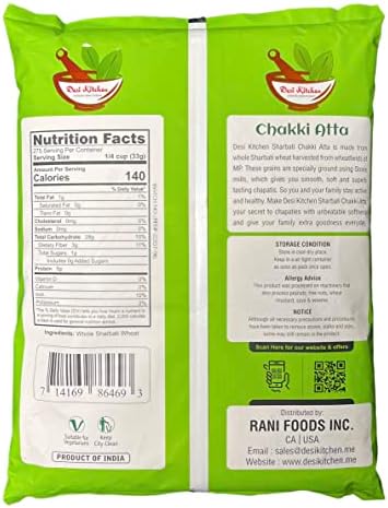 Desi Kitchen MP Sharbati Wheat Flour (Chakki Atta) 20lbs