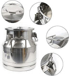 12L 3.16 Gallon Milk Can Stainless Steel Milk Bucket Wine Pail Bucket Versatile Milk Can Wine Bucket Liquid Storage Milk Transport Can Tote Jug with Sealed Lid Heavy Duty and Carry Handle