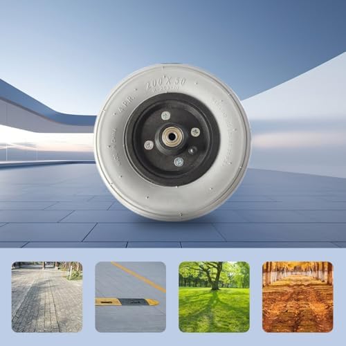 Wheelchair Casters/Wheels (Pair) 8” x 2” (200x50) Pneumatic Tire Wheels with 8mm Bearings for Electric Wheelchair Front Wheels