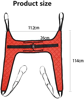 Lift Sling, Medical Patient Lift Slings with Commode Cutout, Four Point Support Shower Sling Toileting Lift Sling for Elderly, Transfer Sling Bariatric Disabled Home Use or Medical Use (XL)