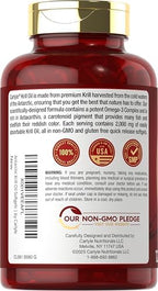 Carlyle Antarctic Krill Oil 2000mg | 120 Softgels | Omega-3 EPA, DHA, with Astaxanthin Supplement Sourced from Red Krill | Maximum Strength | Laboratory Tested