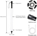 Rechargeable Ultra-Bright LED Light-Up Trekking Poles, Sci-Fi Lightsaber-Inspired Hiking Sticks, Lightweight for Outdoor Hiking, Camping & Night Walking, White Light