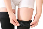TOFLY® Thigh High Compression Socks for Women & Men (Pair), Open Toe, Opaque, Firm Support 30-40mmHg Graduated Compression Hose, Medical Compression Stockings for Varicose Veins, Edema, DVT,Black M