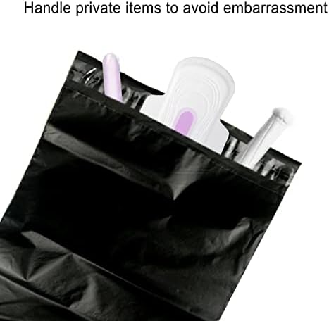 Sanitary Napkin Disposal Bags - 200 Pcs, Privacy Protection, Self-sealing, Women's Tampons - Black