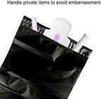 Sanitary Napkin Disposal Bags - 200 Pcs, Privacy Protection, Self-sealing, Women's Tampons - Black