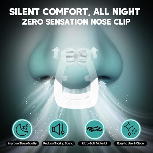 Anti Snoring Devices, 6-Pack Magnetic Snore Stopper with Adjustable Silicone Nose Clip, Effective Snoring Solution for Restful Sleep, Professional Nose Vents to Relieve Snoring for Men and Women