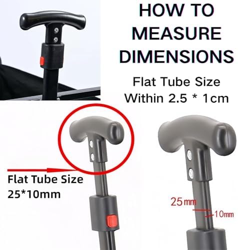 Trolley Handle for Camping Wagon/Beach Shopping Push Handle Replacement,Collapsible Cart Accessory,Attachment Spare Part Replacement Part for Camping Wagon Garden Shopping Cart