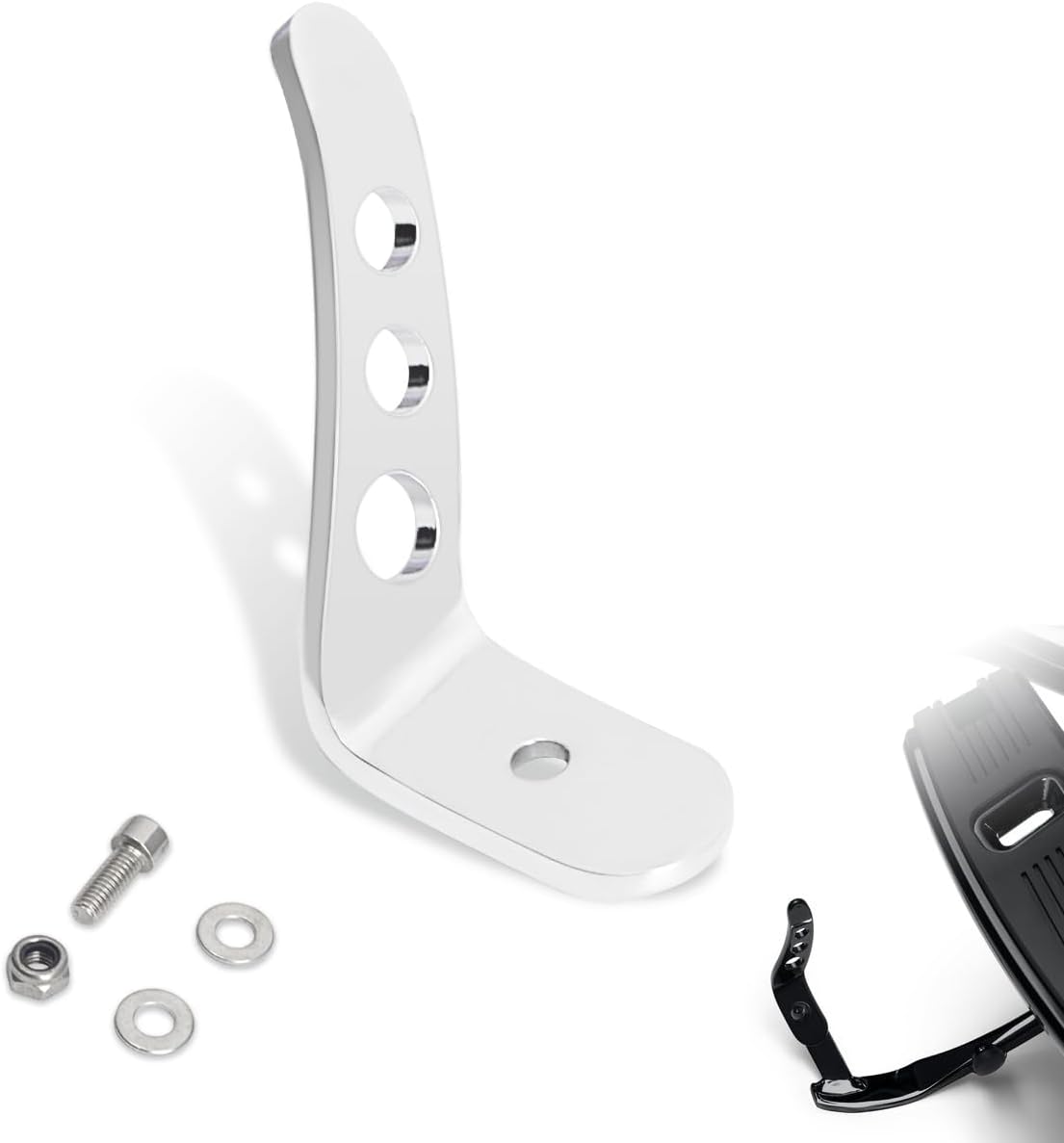 FOVPLUE For Jiffy Stand Extension,Kickstand Extension for Harley Touring models 1991-2025, for CVO Electra Glide Road Glide Road King Street Glide Revival FLH Ultra Limited Ultra Classic,Chrome