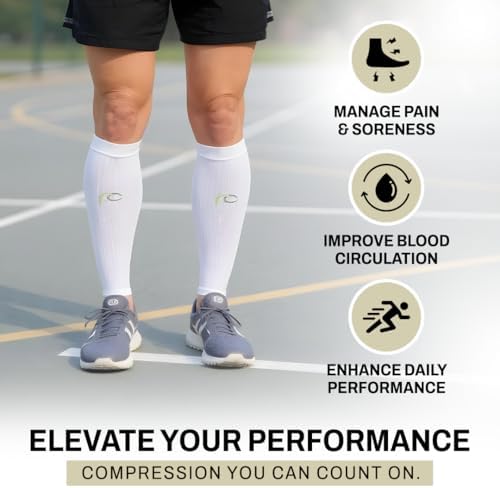 PRO Compression Calf Sleeve for Pain Relief | Calf Guard for Running, Cycling, Nurses, and Sports