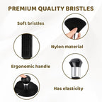 6-Piece Barber Neck Duster,neck duster,Cleaning brush Set with Scrub Handle, Board brush, Handle Brush, 2 Clips, Small Bristle Brush, Plastic Material