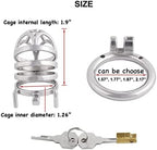 Men's Chastity Cage Devices Stainless Steel Male Abstinence Chastity Cock Cage Virginity Lock J1145 45mm