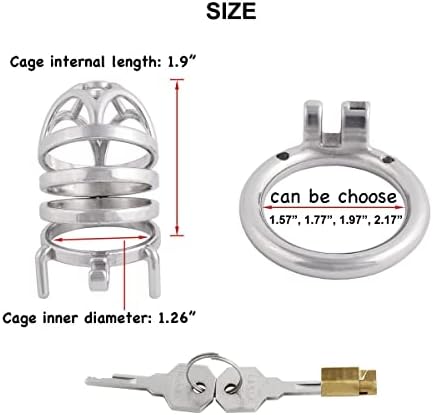 Men's Chastity Cage Devices Stainless Steel Male Abstinence Chastity Cock Cage Virginity Lock J1145 45mm
