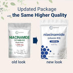 Vitamin B3 Niacinamide 500mg Per Capsule, 400 Capsules | 1,000mg Flush Free Niacin Per Serving, Essential B Vitamin Supplement | Non-GMO, Gluten Free