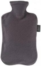 Fashy 2 Litre Anthracite Hot Water Bottle with Fleece Cover