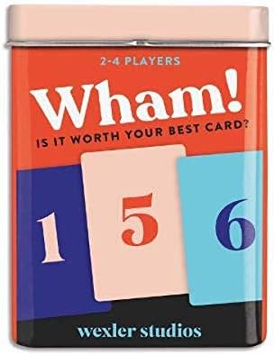 Galison Wham! Card Game – Fun Card Game for Kids, Easy to Play Family Game for 2+ Players, for Ages 6+ – Convenient Storage Tin and Instructions Included, Great Learning Activity for Kids