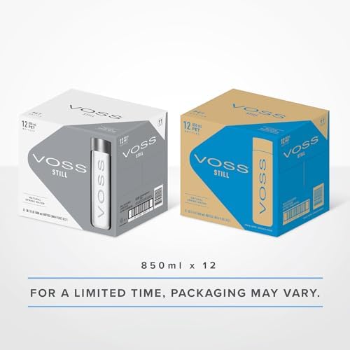 VOSS Premium Still Bottled Natural Water - BPA-Free - High Grade PET - Recyclable Plastic Bottles - Pure Drinking Water with Unique & Iconic Bottle Design - 12 Pack