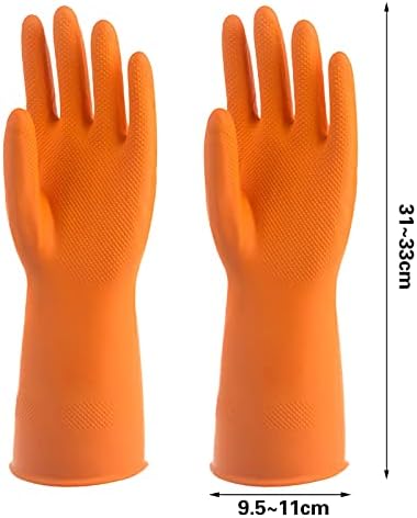 Sibba 1 Pairs Rubber Gloves Dishwashing Kitchen Dish Clean Wash Household Dishwasher Heavy Duty Bathroom Gardening