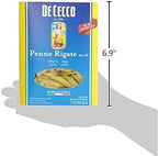 De Cecco Penne Rigate No. 41 Pasta, 16 Oz, Authentic, Slow Dried, Made with Durum Wheat, Versatile Pasta for Sauces & Recipes, Made in Italy