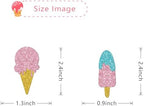 MonMon & Craft Ice Cream Cupcake Toppers/Girl Birthday Cupcake Toppers/Baby Shower/Summer Birthday Sign Party Cupcake Decor Glitter 24 Pcs